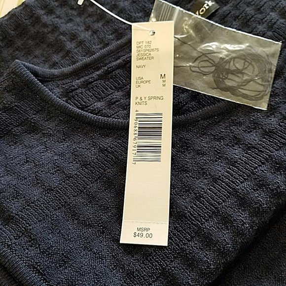 Nwt Preston & York Blue Sleeveless Knit Sweater Tank Top Vest Womens M Pullover - Picture 2 of 9